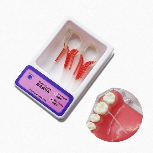10 pcs/Pack Dental Self-Adhesive Transparent Sectional Contoured Matrices for Premolar and Molars Dental Polyester Matrices (1 Pack for Molar) in Kuwait