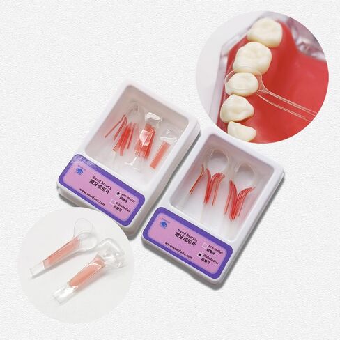 10 pcs/Pack Dental Self-Adhesive Transparent Sectional Contoured Matrices for Premolar and Molars Dental Polyester Matrices (1 Pack for Molar) in Kuwait