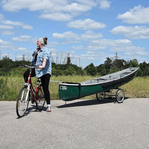 WIKE Towing Tee Bicycle Tow Attachment for Canoes, Kayaks, Small Watercrafts - Compatible Heavy Duty and Ultra-Lite Boat Carts, Boats up to 48" Wide x 16' Long in Kuwait