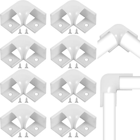 8 قنوات إضاءة LED، موصل زاوية 90 درجة لقناة الألومنيوم LED على شكل حرف V، تتضمن موصلات داخلية وخارجية مع براغي in Kuwait