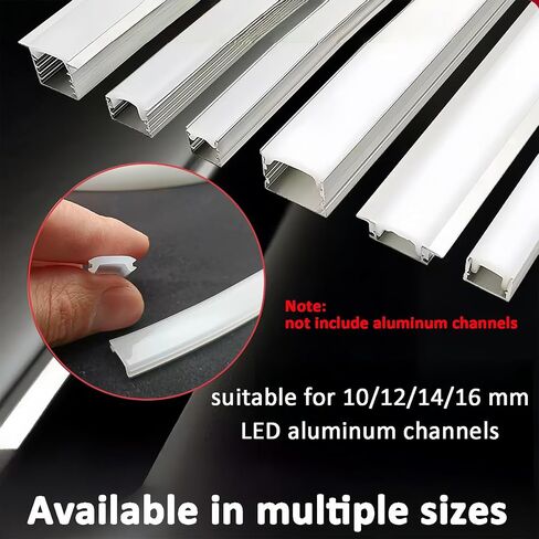 غطاء LED من السيليكون المرن 10 مم، ناشر قنوات غير ملحوم أبيض حليبي 5 متر/16.4 قدم لمحات الألومنيوم وشرائط LED، خط عاكس الضوء المستمر المقاوم للحرارة in Kuwait