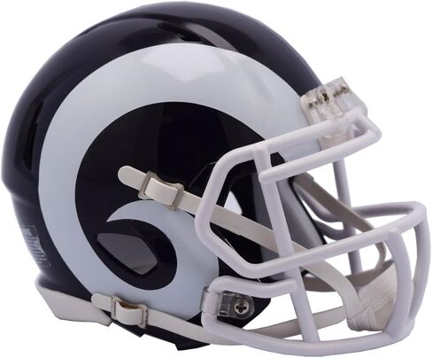 خوذة Riddell NFL Los Angeles Rams Helmet Mini VSR4Helmet Replica Mini VSR4، ألوان الفريق، مقاس واحد in Kuwait