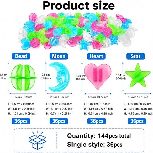 144 Pcs Glow in the Dark Bike Spoke Beads, Bike Wheel Lights with Sound Effects, Easy Install Bikes Spoke Decorations for Bicycles, Fun Night Riding Accessories in Kuwait