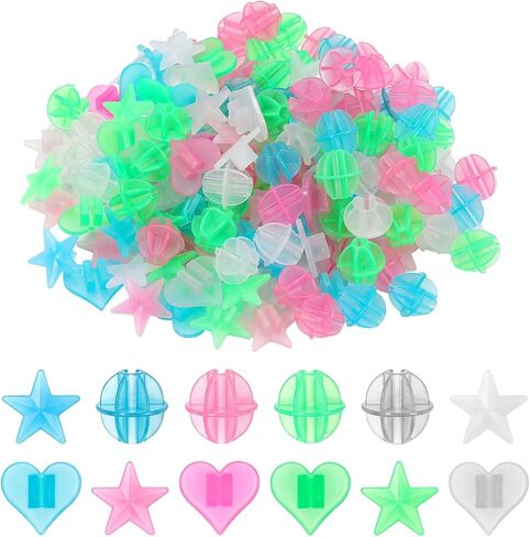 144 Pack Colorful Bicycle Spokes Bike Spoke Decorations Bike Spoke Beads Glow in The Dark Plastic Round Bikes Spokes Beads for Bicycle Accessories in Kuwait