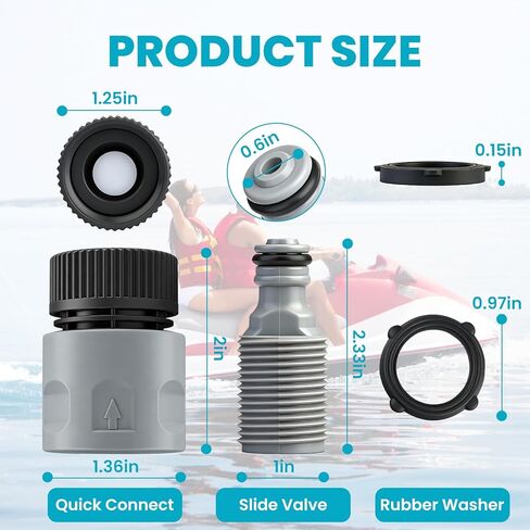 Outboard Motor Quick Connect Flush Kit, Marine Flush Adapter Outboard, for Mercury, Mariner, Yamaha & Suzuki Outboard Engines in Kuwait