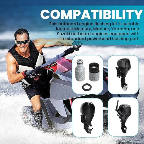 Outboard Motor Quick Connect Flush Kit, Marine Flush Adapter Outboard, for Mercury, Mariner, Yamaha & Suzuki Outboard Engines in Kuwait