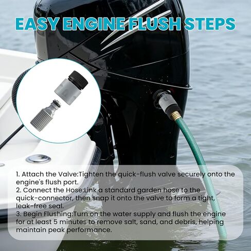 Outboard Motor Quick Connect Flush Kit, Marine Flush Adapter Outboard, for Mercury, Mariner, Yamaha & Suzuki Outboard Engines in Kuwait