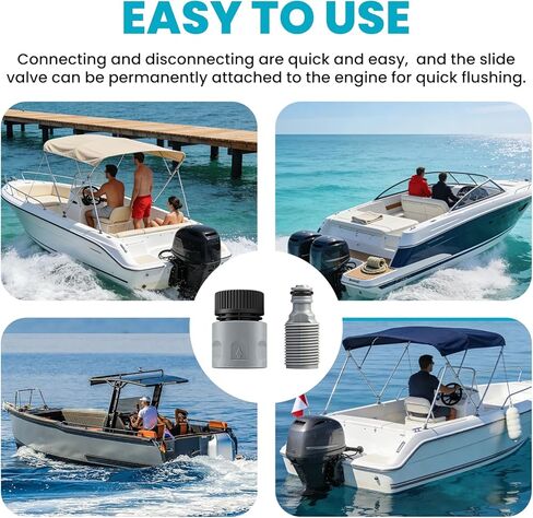 Outboard Motor Quick Connect Flush Kit, Marine Flush Adapter Outboard, for Mercury, Mariner, Yamaha & Suzuki Outboard Engines in Kuwait