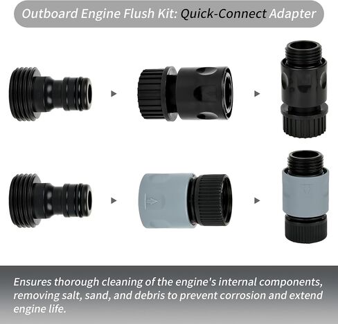 Outboard Engine Flush Kit for Yamaha 4-Stroke Outboards Engine from 8HP to 425HP（Excluding 115HP), Quick Connect Flush Adapter Compatible with Yamaha Offshore/VMAX SHO/XTO Series in Kuwait