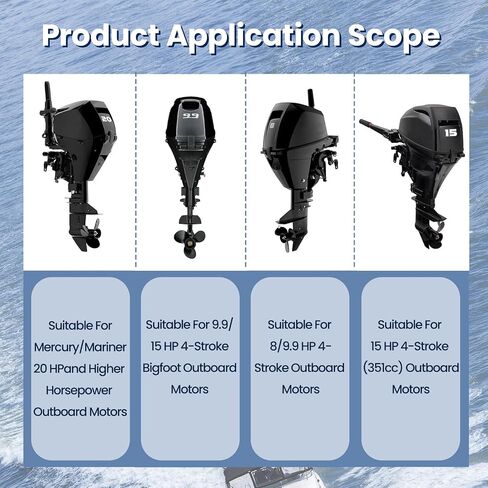 44357Q2 Outboard Motor Muffs Compatible with Quicksilver 20HP 9.9/15HP 8/9.9HP 15HP Mercury Mariner, 44357Q2 Through Gear Case Flushing Kit Replace 44357T2 44357A2 73971A1 73971A2 in Kuwait