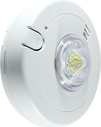 BRK 120V AC / DC 2-IN-1 إنذار ستروب دخان و LED مع بطارية ليثيوم احتياطية محكمة الغلق لمدة 10 سنوات in Kuwait