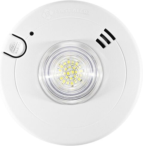 BRK 120V AC / DC 2-IN-1 إنذار ستروب دخان و LED مع بطارية ليثيوم احتياطية محكمة الغلق لمدة 10 سنوات in Kuwait