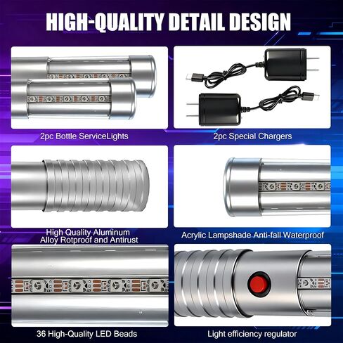 4pcs LED Bottle Service Lights Strobe Baton Rechargeable Strobe Lights for Champagne Suitable for Club Bar Party Wedding Luminous Stick in Kuwait