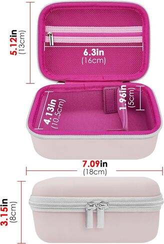 Pink Asthma Inhaler Case for Beginners and Adults - Portable Nebulizer Box, Inhaler Spacer Travel Bag Compatible with Naweti NE-520 and Misty Nebulizer (Only Case) in Kuwait
