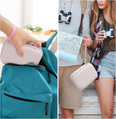 Pink Asthma Inhaler Case for Beginners and Adults - Portable Nebulizer Box, Inhaler Spacer Travel Bag Compatible with Naweti NE-520 and Misty Nebulizer (Only Case) in Kuwait