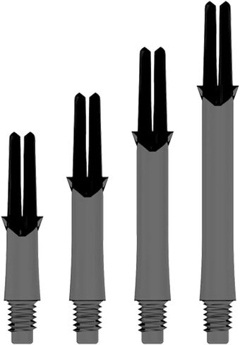 Dart Shafts | Clear Black | Long 330 | 1 Set (3 Shafts) | for Soft Tip & Steel Tip Darts in Saudi Arabia