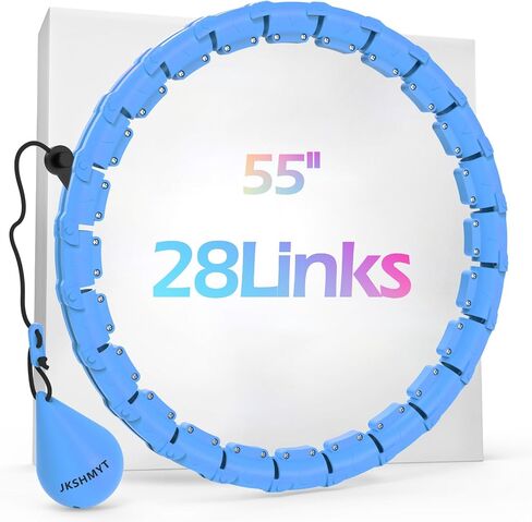 JKSHMYT Weighted Hula Circle Hoops for Adults Weight Loss, Infinity Fitness Hoop Plus Size 47 Inch, 24 Detachable Links, Exercise Hoop Suitable for Women and Beginners in Kuwait
