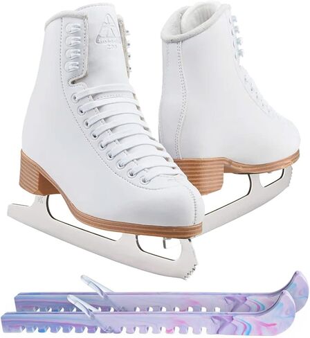 Jackson Classic Model 200/201/204 White Figure Ice Skates for Women and Girls Bundle with Skate Guards Just Launched 2023 in Kuwait