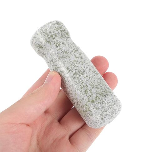 SEWACC Ergonomic Stone Pestle Tool Round Grinding Head and Handle Practical Multi-use Garlic Mincer and Medicine Masher Stick for Kitchen and Laboratory Use Light in Weight and in Kuwait