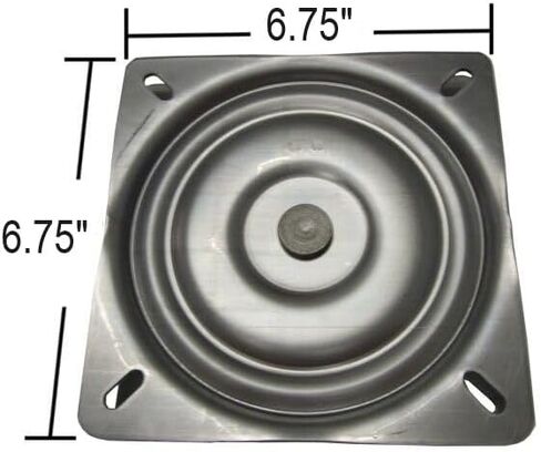 #63ST - Bar Stool Swivel Plate Replacement - 6.75 Inch Square - Pitched/Angled/Tilt - 360 Degree Rotation - Heavy Duty - 500 lbs Weight Limit - Made in the USA - Rated No. 1 in Kuwait