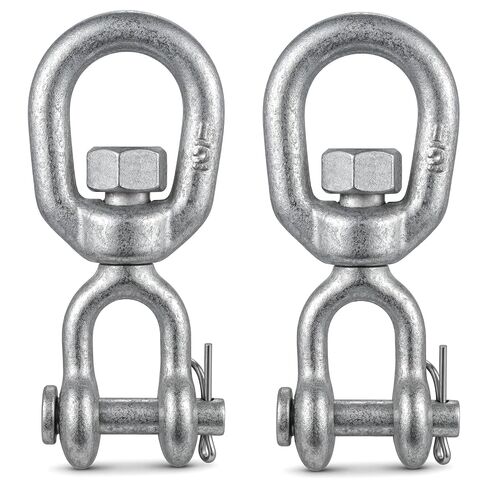Hicarer 2 Pcs 1/2" Eye Swivel for Marine Boats, Hot Dipped Galvanized Mooring Connector, 3, 600 lbs WLL Heavy Duty Towing Lifting Rigging Hardware for Docks Buoys and Industrial Hoisting in Kuwait