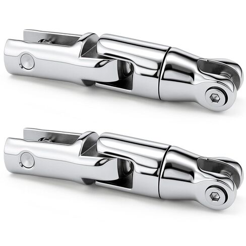 2 Pcs 316 Stainless Steel Boat Anchor Swivel, Fits 1/4 Inch-5/16 Inch, Three Section Marine Grade Heavy Duty Anchor Chain Swivel in Kuwait