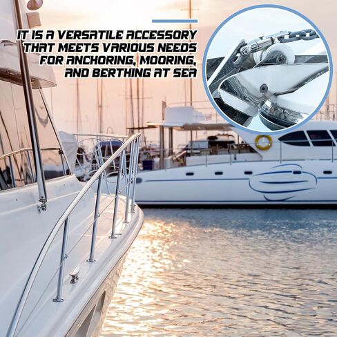 2 Pcs 316 Stainless Steel Boat Anchor Swivel, Fits 1/4 Inch-5/16 Inch, Three Section Marine Grade Heavy Duty Anchor Chain Swivel in Kuwait
