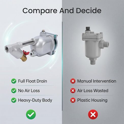 Generic Zero Air Loss Drain Valve Heavy Duty Automatic Aluminum Alloy for Industrial Air Tanks Durable Design in Kuwait