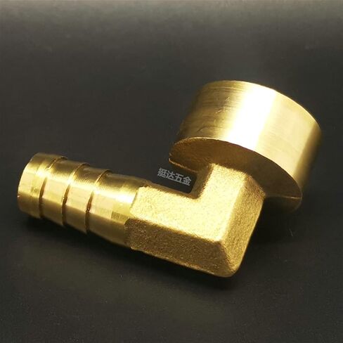 Lkq-Brass Adapter Brass Hose Pipe Fitting Elbow 8mm 10mm 12mm 14mm 16mm Barb Tail 1/4" 3/8" 1/2" BSP Female Thread Copper Connector Joint Coupler, Garden Hose Connector(8mm Barb,3/8") in Kuwait