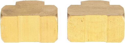 Lkq-Brass Adapter 2pcs 1/8" 1/4" 3/8" NPT Female Brass Barstock Pipe Fitting Brass Tee, Garden Hose Connector(1/8") in Kuwait