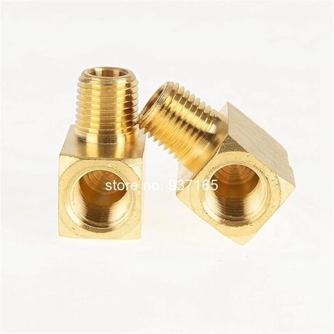 Lkq-Brass Adapter Brass Hose Fitting 1/8" 1/4" /3/8" NPT Female And Male 90 Degree Brass Elbow Fitting Hose Joint, Garden Hose Connector(20 pieces,3/8") in Kuwait