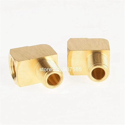 Lkq-Brass Adapter Brass Hose Fitting 1/8" 1/4" /3/8" NPT Female And Male 90 Degree Brass Elbow Fitting Hose Joint, Garden Hose Connector(20 pieces,3/8") in Kuwait