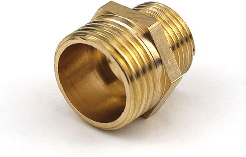 Lkq-Brass Adapter Brass Pipe Fitting Hex Nipple 1/8" 1/4'' 3/8'' 1/2''Male Thread Coupler Connector Copper, Garden Hose Connector(02 to 04) in Kuwait