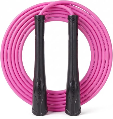 YUEDONG Women's Silent Jump Rope for Fitness, Apartment Friendly Adjustable PVC Exercise Rope, Tangle-Free Skipping Rope with Ergonomic Grip for Home Workout, Cardio, Weight Loss and Fat Burning in Kuwait