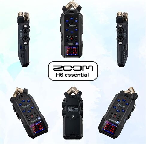 Zoom H6essential Handy Recorder, Bundle with Zoom Accessory Pack, 32GB Micro SD-Card with Adapter, 2 XLR Cable, 4 AA Batteries & Charger, Cleaning Cloth in Kuwait