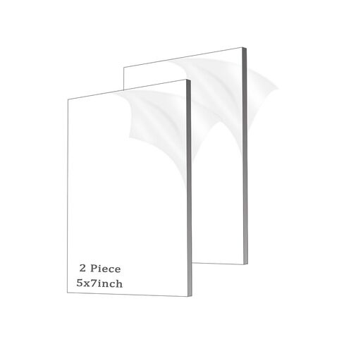 Clear Acrylic Sheet Plexiglass,1/4" Thick (6mm) Cast Acrylic Glass Sheet,Plexiglass Sheet for Craft Projects,Signs,Painting,Windows Replacement (2 Piece 5"x 7") in Kuwait
