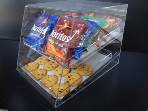 Acrylic Pastry Bakery Donut Bagels Cookie Display Case w/2 trays in Kuwait