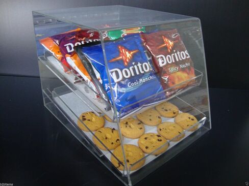 Acrylic Pastry Bakery Donut Bagels Cookie Display Case w/2 trays in Kuwait