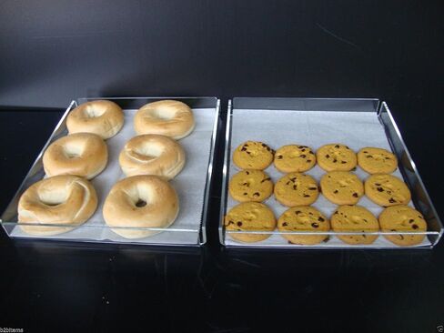 Acrylic Pastry Bakery Donut Bagels Cookie Display Case w/2 trays in Kuwait