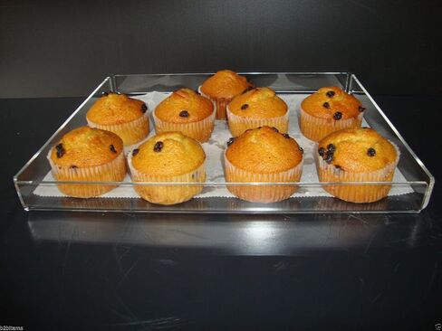 Acrylic Pastry Bakery Donut Bagels Cookie Display Case w/2 trays in Kuwait