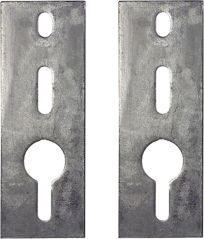 Multinautic Set of 2 Heavy-Duty 1/4" Thick Steel Anchor-Chain Plates for Wood Docks, Hot-Dip Galvanized, Floating Wood Dock Chain Retainer for up to 5/16" Chains in Kuwait