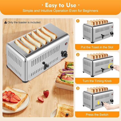 Commercial Toaster Bread, 2240/3240W Electric Hand Pop-up Toaster Oven with 5 Shade Settings & Extra Wide Slots (4 Slice) in Kuwait