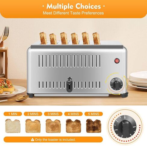 Commercial Toaster Bread, 2240/3240W Electric Hand Pop-up Toaster Oven with 5 Shade Settings & Extra Wide Slots (4 Slice) in Kuwait