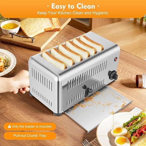 Commercial Toaster Bread, 2240/3240W Electric Hand Pop-up Toaster Oven with 5 Shade Settings & Extra Wide Slots (4 Slice) in Kuwait