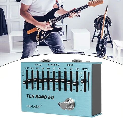 10-Band EQ Equalizer Guitar Effects Pedal with True Bypass for Guitar and Bass, Aluminum Alloy Housing in Kuwait
