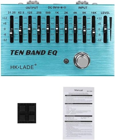 10-Band EQ Equalizer Guitar Effects Pedal with True Bypass for Guitar and Bass, Aluminum Alloy Housing in Kuwait