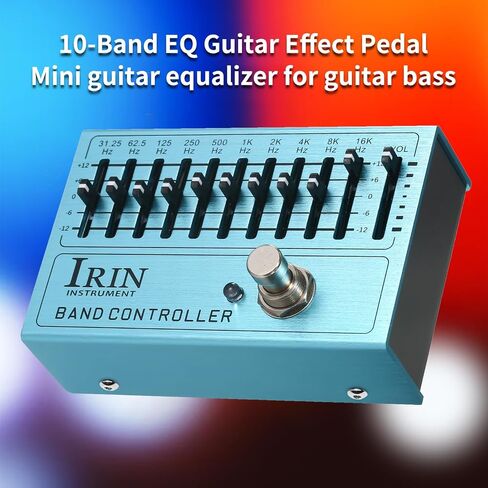 10 Band EQ Guitar Effect Pedal Mini Equalizer Pedal with True Bypass for Electric Guitar Bass Aluminum Alloy Body in Kuwait