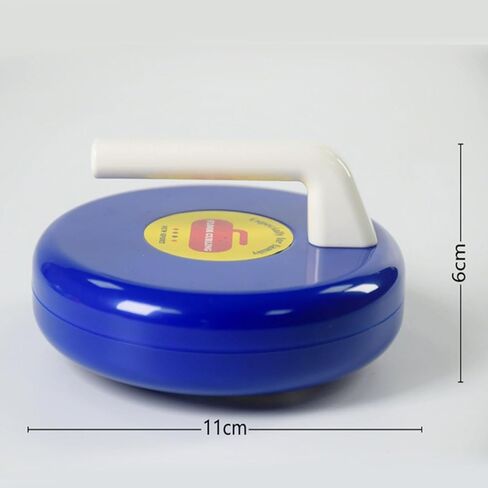 Kids Curling Game Travel Party 11cm Winter Sports Equipment Floor Curling Toy for Activities School Classroom, Blue in Kuwait
