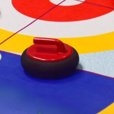 Curling Curling Game Travel Compact Portable Entertainment Indoor Game for Boys Girls Adults, red in Kuwait