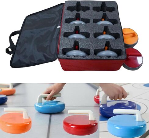 8X Kids Curling Ball Indoor Curling Toy Educational Portable Travel Family Game 17cm for Team Building Activities Classroom in Kuwait